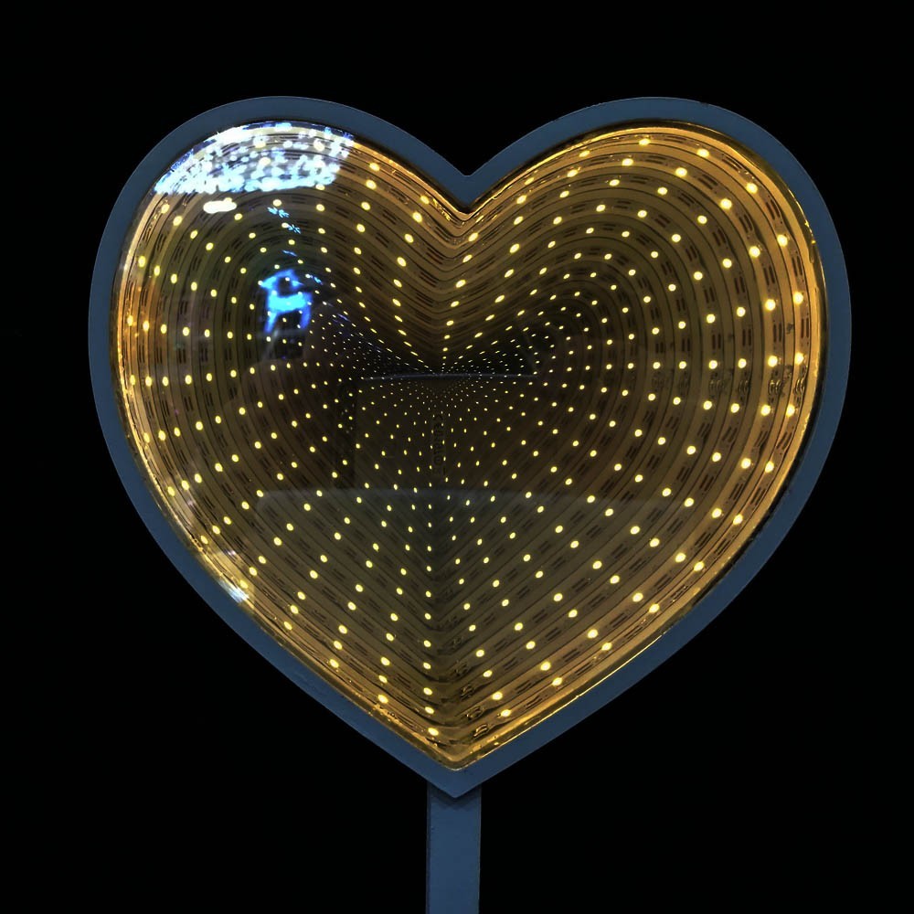 Serce z lustrem weneckim LED