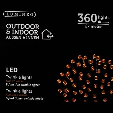 Sznur 360 LED ciepły klasyczny 27m