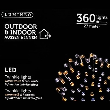 Sznur 360 LED ciepło zimny 27m