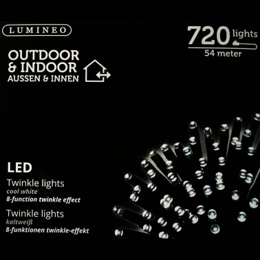 Sznur 720 LED zimny biały 54m